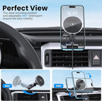 DIAMOOKY Metal Phone Mount for Toyota 4Runner 2024 2023 2022 2021 2020-2010 5th Gen 4runner Accessories Dash Cell Phone Holder W/Wireless Charging Adjustable Phone Stand Fit for All Smartphone