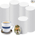 Frienda Ceramic Car Sublimation Blanks Cupholders Sandstone for Car Cup with Finger Notch for Easy Removal Ceramic Auto Cupholder Keep Vehicle from Cold Drink Sweat Stain Spill(12 Pieces)