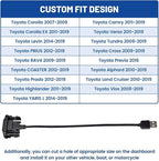 Anina USB Port Car Charger for Toyota, Male to Female USB Power Socket Adapter, Panel Flush Mount Extension Cable for Camry RAV4 Corolla Highlander, Square Vehicle Dash Port for IOS Android (34*23mm)