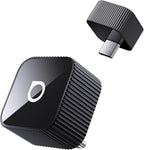 OTTOCAST Mini Slim, 2026 Upgrade 2in1 Wireless CarPlay & Android Auto Adapter, Plug & Play, WLAN Dual-Band 2.4G+5G, Auto Reconnect, Compatible with After 2016 Cars with Wired CarPlay/AA (USB Type-C)