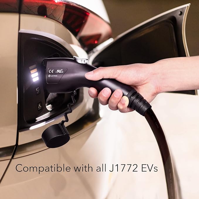 Lectron Level 1 EV Charger - ETL Certified, 120V, 15 Amp, 16 ft Extension Cord & J1772 Cable - Portable Electric Car Charger for J1772 EVs and Plug-in Hybrid Vehicles