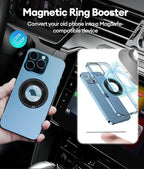 HexaCharge 4-in-1 Wireless Car Adapter – Works with Apple CarPlay and Android Auto, Magnetic Phone Mount with Wireless Charging, Converts Wired to Wireless for iPhone & Android