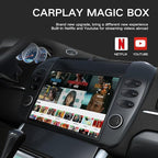 Wireless Carplay Adapter, 4 in 1 Wireless Android Auto Adapter Compatible with Netflix/YouTube Convert Wired to Wireless CarPlay Dongle for Cars, Plug & Play USB Carplay Adapter for iPhone iOS 10+