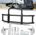 Auto Dynasty Front Bumper Brush Bull Bar Deer Guard Compatible with 2008-2017 Freightliner Cascadia, 3mm Thick Iron Tubing, Powdercoated Matte Black