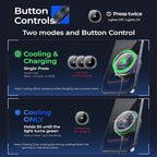 Qi2.2 Wireless Charger【25W Fast Charging+Instant Cooling】 Magnetic Charger Pad with Cooling Fan,LED Light Phone Holder Fast Charging Compatible with iphone17/16/15/14/13/12 Series