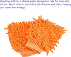 M METERXITY Microfiber Wash Mitt - Chenille Reusable Gloves for Cleaning, Scratch-Free, Apply to Kitchen House Cleaning
