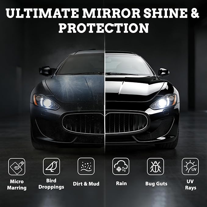 AirTighT Advanced Graphene Ceramic Coating 200ml AT-GX Nano Protectant Long-Lasting High Gloss Waterproof Professional DIY Car Paint Care Kit for Cars