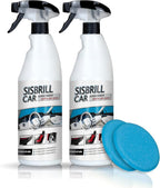 Sisbrill Car Leather Cleaner & Conditioner Spray – Auto Interior Cleaner for Leather, Plastic, Vinyl, Dashboards – Satin Finish – Pack of 2 (25 fl oz Each)
