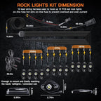 LEDMIRCY R1 Pure White Rock Lights Kit with Switch Wire Harness 12PCS Super Bright LED Rock Lights White for Offroad Trucks ATV UTV SUV High Power Underglow Under Body Light Waterproof Shockproof