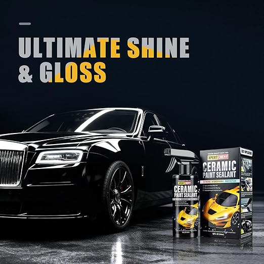 Ceramic Coating for Cars Polish, Paint Sealant Spray Enhancing Car Gloss and Color Depth, Hydrophobic Protection, Waterproof, Dustproof and Pollutant-Proof, High Shine Car Wax Coating Spray