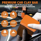 Car Clay Bar 4 Pack 400g(4x100g) and Ceramic Glass Coat Protectant, Long-Lasting and Durable Ceramic Coating, Auto Detailing Premium Grade No Scratch Magic Clay Bars Cleaner Kit