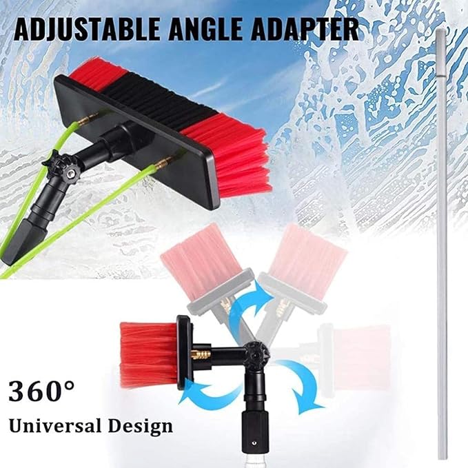 3m-10m Window Cleaning Telescopic Pole, Water Fed Extendable Brush Suitable for Photovoltaic Panel Cleaning Photovoltaic Panel Cleaning/Window Clean (6m/19.6ft 30cm Brush Head)