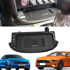 CenNa Wireless Car Charger for Ford Mustang (2015-2023) All Models Accessory with 15w Wireless and USB Qc3.0+Type-C Fast Charging Gift for Family