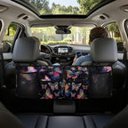 Colorful Butterfly Car Trunk Organizer with 4 Storage Bags Hanging Waterproof Car Back Seat Organizer for SUV,Truck,Van Collapsible Cargo Bag