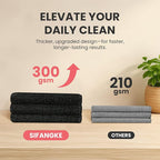 SIFANGKE Microfiber Cleaning Cloth, 12 Pack Lint-Free and Highly Absorbent Rags, Black Reusable Microfiber Towels for Car, Kitchen, Bathroom and Household Cleaning Supplies, 11.8"X11.8"