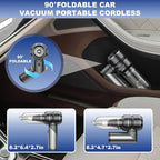 Car Vacuum Portable Cordless with 18000Pa Suction, 4 in 1 Air Duster & Mini Vacuum Cleaner High Power Foldable Rechargeable, Brushless Motor Airify Pro Car Vacuum for Home Office Pet Hair