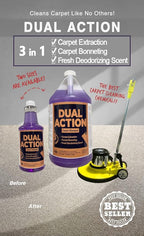Dual Action Carpet & Bonnet Shampoo, Deodorizing, Carpet Extraction, 1 Gal
