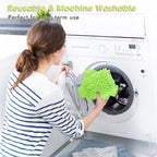 3 Pack Chenille Microfiber Car Wash Mitt, 7" x 9.6" Car Washing Mitts, Home Dusting Gloves, Scratch Free Lint-Free, Highly Absorbent, Double Sided, for Cleaning Detailing Polish (Green)