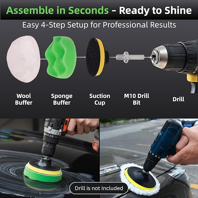 26Pcs Car Detailing Kit, Car Detailing Brush Set with Drill Brush Attachments, Car Detailing Brushes, Wheel & Tire Brush, Microfiber Towels, Wash Mitt, Pet Hair Remover for Interior & Exterior