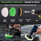 26Pcs Car Detailing Kit, Car Detailing Brush Set with Drill Brush Attachments, Car Detailing Brushes, Wheel & Tire Brush, Microfiber Towels, Wash Mitt, Pet Hair Remover for Interior & Exterior
