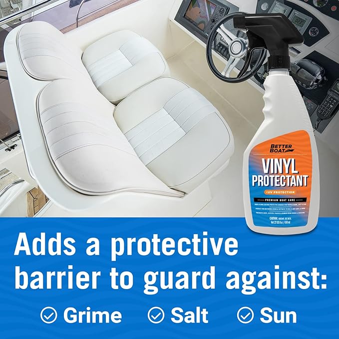 Boat Vinyl Cleaner Upholstery and Seat Cleaner Protectant for Marine Vinyl Windows and Pontoon Interiors Effective Boat Cleaning Supplies and Conditioner Products
