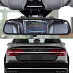 Backup Camera and Monitor Kit, 4.3" Car Vehicle Rearview Mirror Monitor for Car Reverse Camera Waterproof Car Rear View Camera with 9 LED Night Vision (4.3" Backup Camera)