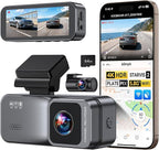 4K/2.5K Dash Cam Front and Rear, Dual Dash Camera for Cars, Included 64GB Card, Built-in Wi-Fi GPS,Car Camera with 3.20" IPS Screen,UHD Night Vision, Loop Recording, WDR, 24H Parking Monitor