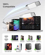 Magtame StayCable USB C to C Cable with Magnetic Organizer Holder 3.3FT, 60W Fast Charging Braid Type-C Charger Cord, for iPhone 16/15 Laptop Car Desk Nightstand Cable Management Original Design