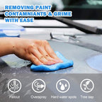 Car Clay Bar 4 Pack 400g, Premium Grade Clay Bars Auto Detailing Magic Clay Bar Kit with Towel Clay Bar Cleaner with Washing and Adsorption Capacity for Car Wash Car Detailing Clean,RV,Glass Cleaning