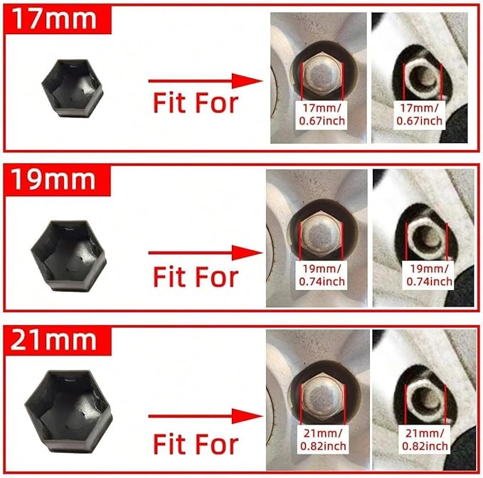 20 Pcs Wheel Nut Covers for Hyundai Palisade 2020 2021 2022 2023 2024, Hex Lug Nut Caps Waterproof Protective PP Plastic Auto Hub Screw Protector Accessories,Silver-17mm