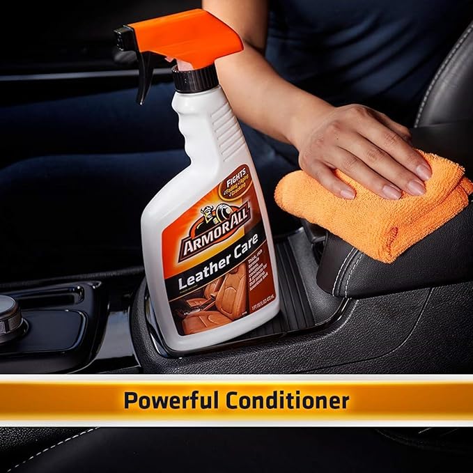Armor All Car Leather Care Spray, Leather Cleaner and Protectant for Cars, Trucks and Motorcycles, 16 Fl Oz
