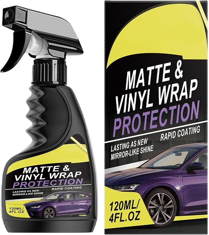 Hydrophobic Detailer Spray, UV Protection Auto Cleaner, 120ml Bottle Solution, Advanced Polymer Coating Spray, Interior Care with Gloss Finish, Vehicle Maintenance Fluid for Dashboard Panels