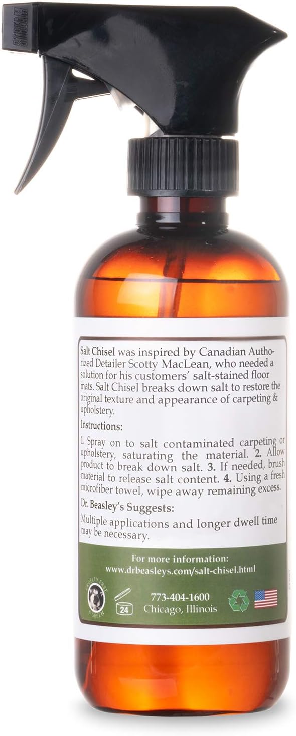 Dr. Beasley's Salt Chisel for Autos - Breaks Down Salt Stains on Carpets, Restores Softness, Leaves No Trace, Pro-Level Results, 12 Fl Oz