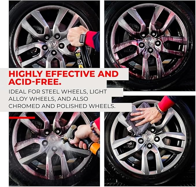 Mafra Fall Out Iron Remover | Color Change Decontaminant for Brake Dust and Iron Fallout | pH Balanced and Acid Free for Wheels and Paint | Fast Rinse Reaction for Coating Prep | 500 Milliliters