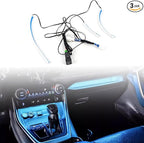 HIGH FLYING 2019-2025 for Toyota RAV4 Center Console Dashboard LED Light Strip with On+Off Switch 3pcs Car Interior Accessories (Ice Blue)