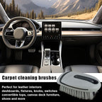 Carpet and Upholstery Cleaning Brush - Stiff Bristle Carpet Scrubber Car Cleaning Brush for Car Interior and Home - Leather Brush Auto Detailing Scrub Brushes for Couch, Floor Mats, Clothes (Grey)