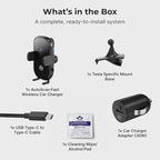 Wireless Car Charger Mount - Auto Scan & Auto Grip Car Phone Mount - Compatible with iPhone 14/15/16/17/Galaxy, Smartphones - Fast Charger Car Mount Accessories for Tesla’s Dash/Center