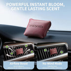 Car Air Freshener Diffuser Provence Lavender Scented 2 Pack, Car Fresheners Vent Clip Leather Design, Car Diffuser Flower Scented for 30 Days Long Lasting WineRed