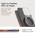 pitaka for iPhone 16 Pro Max Case Compatible with MagSafe, Thin & Light Case iPhone 16 Pro Max with a Caseless Feel, 1500D Aramid Fiber Woven [Tactile Woven-Sunset]