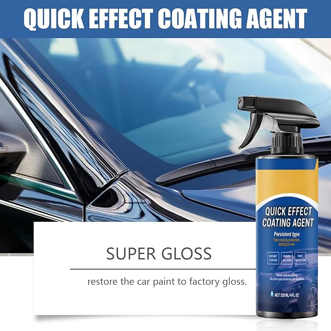 Quick Effect Coating Agent for Car,Quickly Coat Car Wax Spray,Ceramic Coating for Cars,Car Scratch Wax Coating Spray (2Pcs)