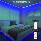 Tatazone 16.4ft Blue COB Led Strip Lights with RF Remote, Dimmable Bright Adhesive Indoor Led COB Light Strip for Cabinet, Paintings, Room, Bed