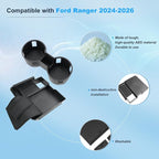 BIXUAN 2024-2026 Ranger Center Console Organizer for 2024 2025 2026 Ford Ranger Armrest Insert Tray+Console Cup Holder Middle Console Armrest Storage Box 2026 Ranger Accessories