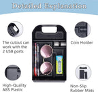JDMCAR Center Console Tray Organizer Compatible with Toyota RAV4 Accessories 2019-2024 2025 and 2021-2025 RAV-4 Prime, Armrest Insert Container ABS Material Secondary Storage Box-Gray