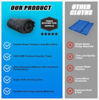 Premium Car Drying Towel, 36x28 inch XL Microfiber Towel, 1300 GSM Microfiber Cleaning Cloth, Super Absorbent, Leaves No Streaks, Scratches, or Water Spots, Dries an Entire Vehicle, Black