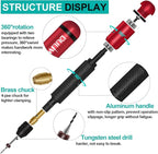 Dual-Bearing Pin Vise Hand Drill Set, 26 Pcs (0.1mm-2.0mm) with Tweezers & Cleaning Brush - Professional Micro Drill Bit Set for Jewelry, Resin, Clay, PCB, Mini Models, Plastic, Crafts(Red)