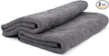 The Rag Company - Double Twistress (2-Pack) Professional Korean 70/30 Blend, Twist Loop Microfiber Drying Towels Car Detailing, Lint-Free, Streak-Free, Multipurpose Use, 850gsm, 20in x 24in, Grey