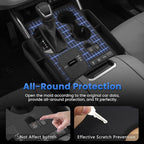 Autorder Silicone Center Console Organizer for 2020-2022 Toyota Highlander Accessories Seat Gap Storage Box Soft Gear Shift Panel Trim Cover