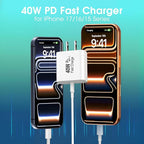iPhone 17 16 15 Charger Fast Charging Type C Chargers 40W USB C Charger Block iPhone 17 16 15 Air Pro Max Chargers with 6FT Cable for iPhone 17/17 Plus/17 Pro Max/16 Plus/16 Pro Max/15 Max/iPad Pro
