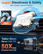 VANMASS Phone Holders for Your Car Ultimate Military-Grade Car Phone Holder Mount【Patent & Safety Certs】 Upgraded Shockproof Truck Air Vent Phone Mount for iPhone 17 Pro Max 16 Samsung Android,Red