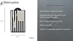 Elektroplate Inverted Black and White American Flag Automotive Air Fresheners for Vehicles | New Car Scent (12-Pack) | Made in the USA